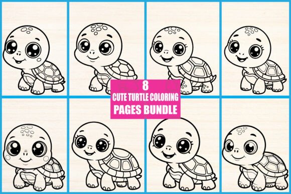 Download Cute Turtle Coloring Pages Bundle - Premium Resources