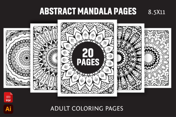 Download Abstract Adult Coloring Pages Interior - Premium Bundle