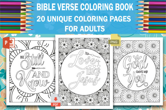 Download Bible Verse Coloring Book - Premium Bundle